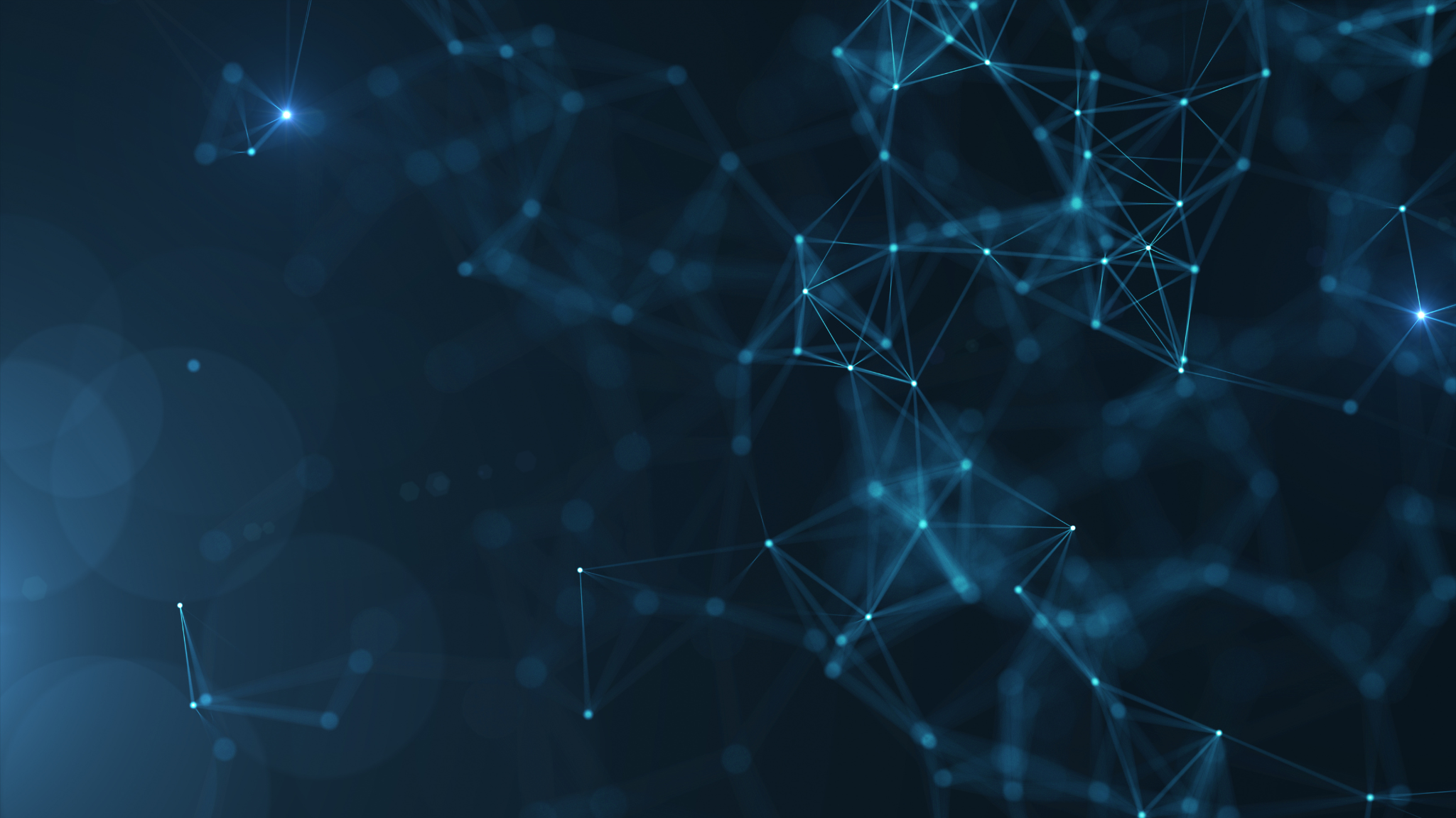 Digital network background with blue elements